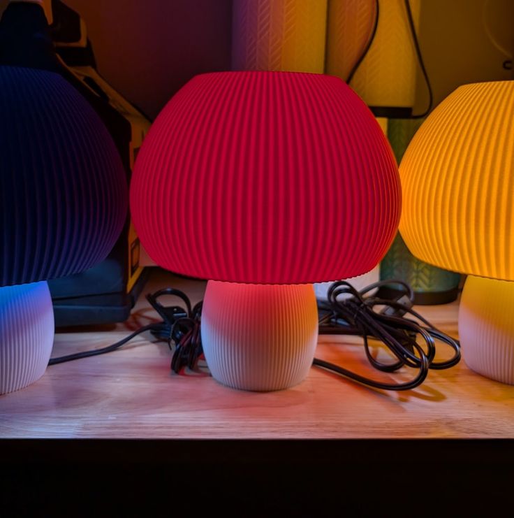 Luminária Cogumelo Ondulada