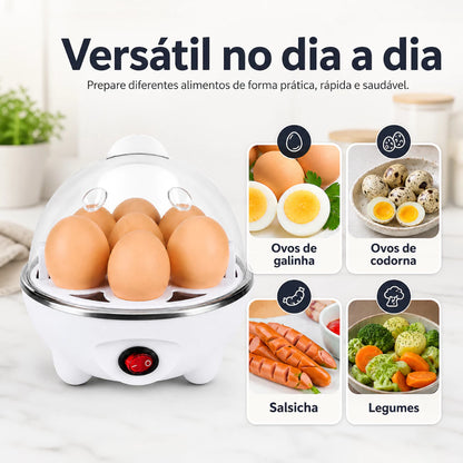 Cozedor Elétrico de Ovos a Vapor 350W com Desligamento Automático