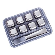 Cubos De Gelo De Aço Inox Com Pegador