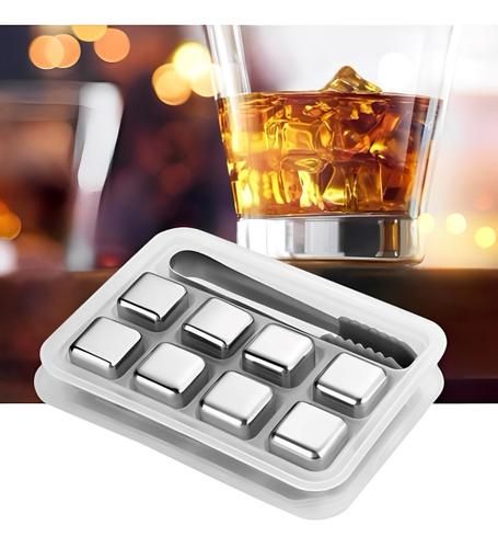 Cubos De Gelo De Aço Inox Com Pegador