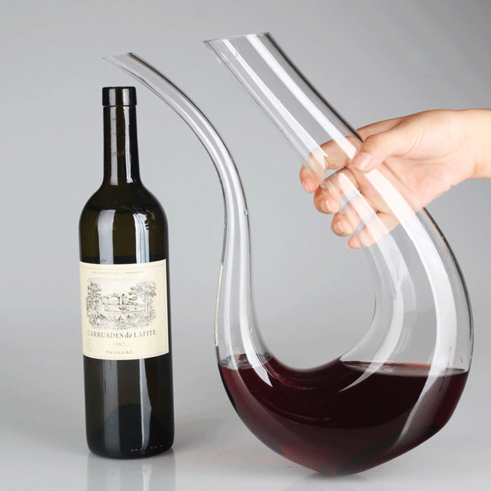 Decanter Premium para Vinho em Vidro Cristalino – Design Escultural para Oxigenação e Serviço Elegante