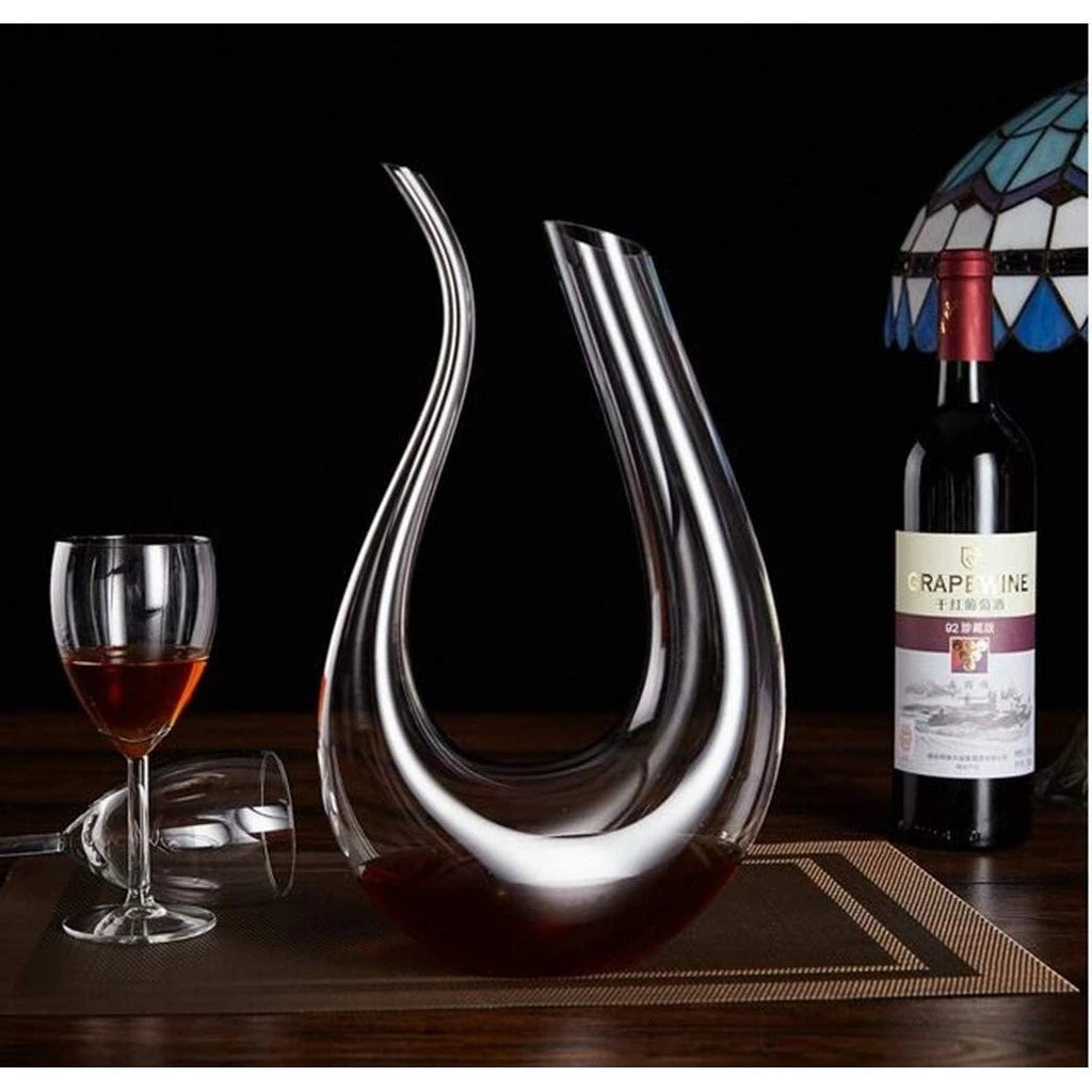 Decanter Premium para Vinho em Vidro Cristalino – Design Escultural para Oxigenação e Serviço Elegante