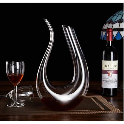 Decanter Premium para Vinho em Vidro Cristalino – Design Escultural para Oxigenação e Serviço Elegante