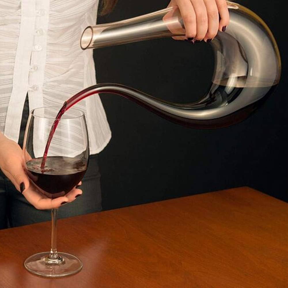 Decanter Premium para Vinho em Vidro Cristalino – Design Escultural para Oxigenação e Serviço Elegante