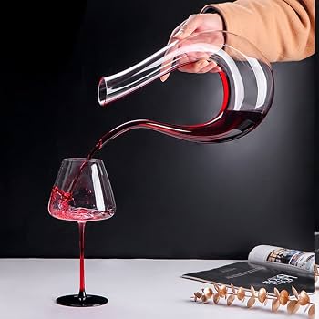 Decanter Premium para Vinho em Vidro Cristalino – Design Escultural para Oxigenação e Serviço Elegante