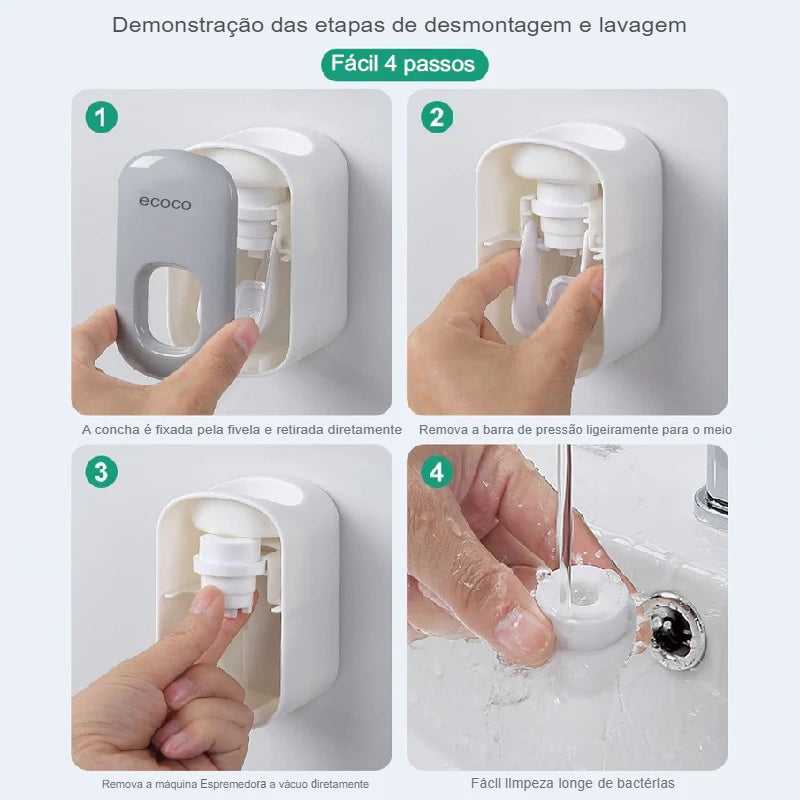 Dispensador de Creme Dental Automático