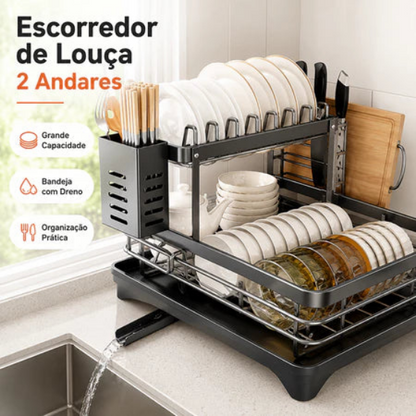 Escorredor De Louça Rack 2 Andares Housee