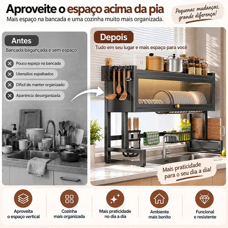 Armário Suspenso Organizador de Louças – Proteção, Praticidade e Mais Espaço na Cozinha