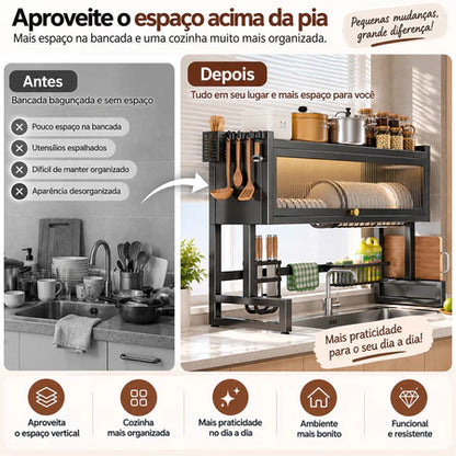 Armário Suspenso Organizador de Louças – Proteção, Praticidade e Mais Espaço na Cozinha