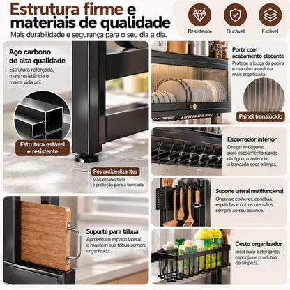 Armário Suspenso Organizador de Louças – Proteção, Praticidade e Mais Espaço na Cozinha