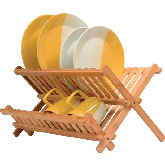 Escorredor de Pratos de Bambu Housee