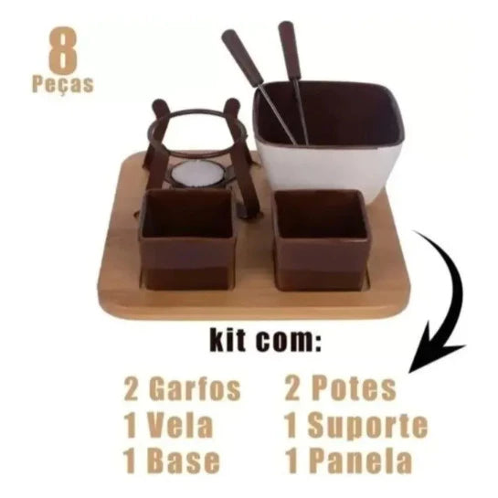 Aparelho de Fondue Cerâmico