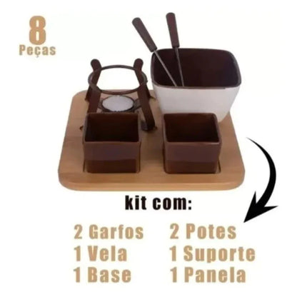 Aparelho de Fondue Cerâmico