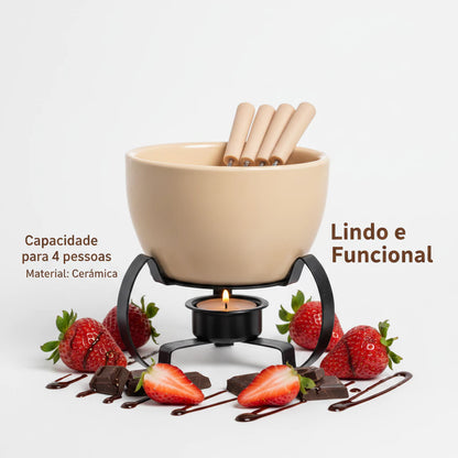 Fondue Gourmet em Cerâmica