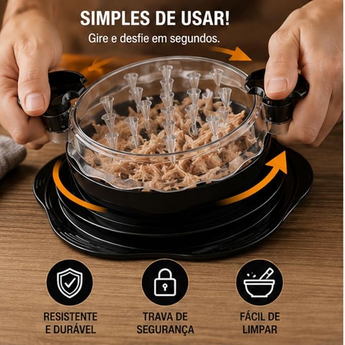 Desfiador Manual de Carnes, Frango e Peixes