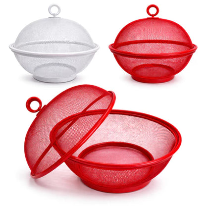 Fruteira Telada 26cm com Tampa – Proteção contra Insetos