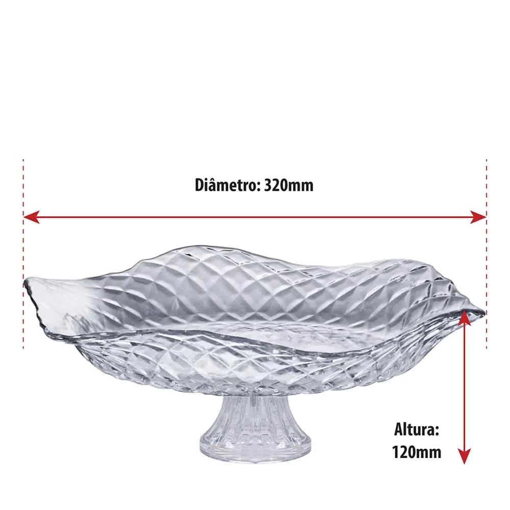 Fruteira Vidro Pedestal Housee