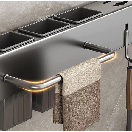 Suporte Organizador de Parede para Facas, Talheres e Utensílios – 6 ou 10 Ganchos