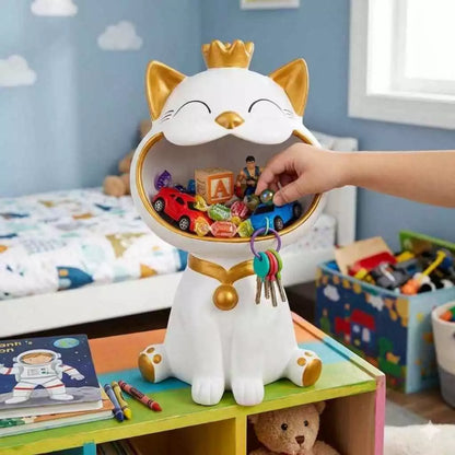 Organizador Decorativo Gato Premium Multiuso – Porta Cápsulas, Bombons, Balas e Objetos Decorativos
