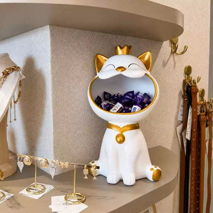 Organizador Decorativo Gato Premium Multiuso – Porta Cápsulas, Bombons, Balas e Objetos Decorativos