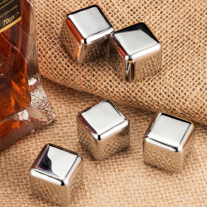 Cubos De Gelo De Aço Inox Com Pegador