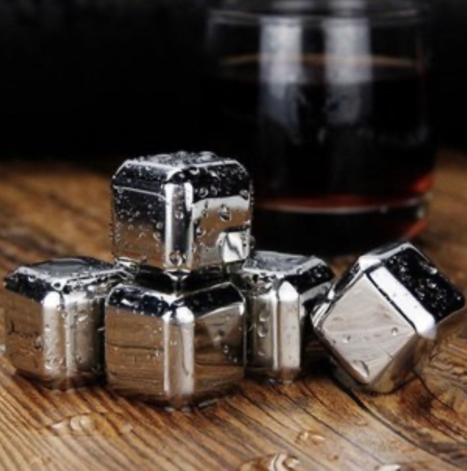 Cubos De Gelo De Aço Inox Com Pegador