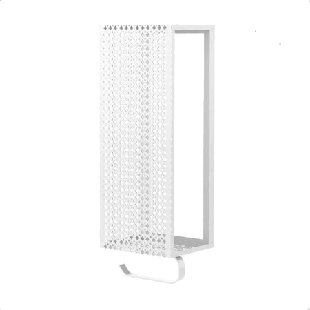 Porta Papel Higiênico de Parede em Aço – Estilo Industrial Preto ou Branco