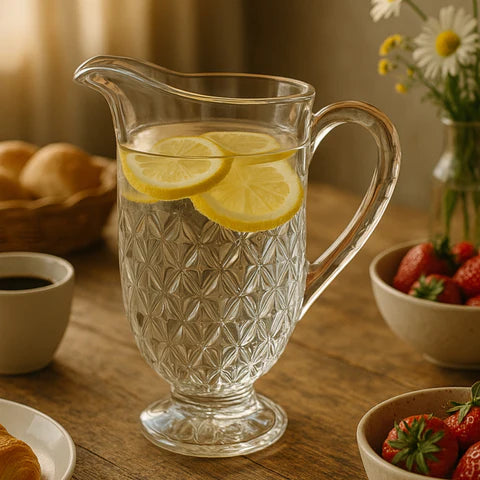 Jarra de Vidro Diamond 1,2L – Elegância e Sofisticação para Servir Bebidas com Estilo