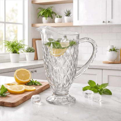 Jarra de Vidro Diamond 1,2L – Elegância e Sofisticação para Servir Bebidas com Estilo