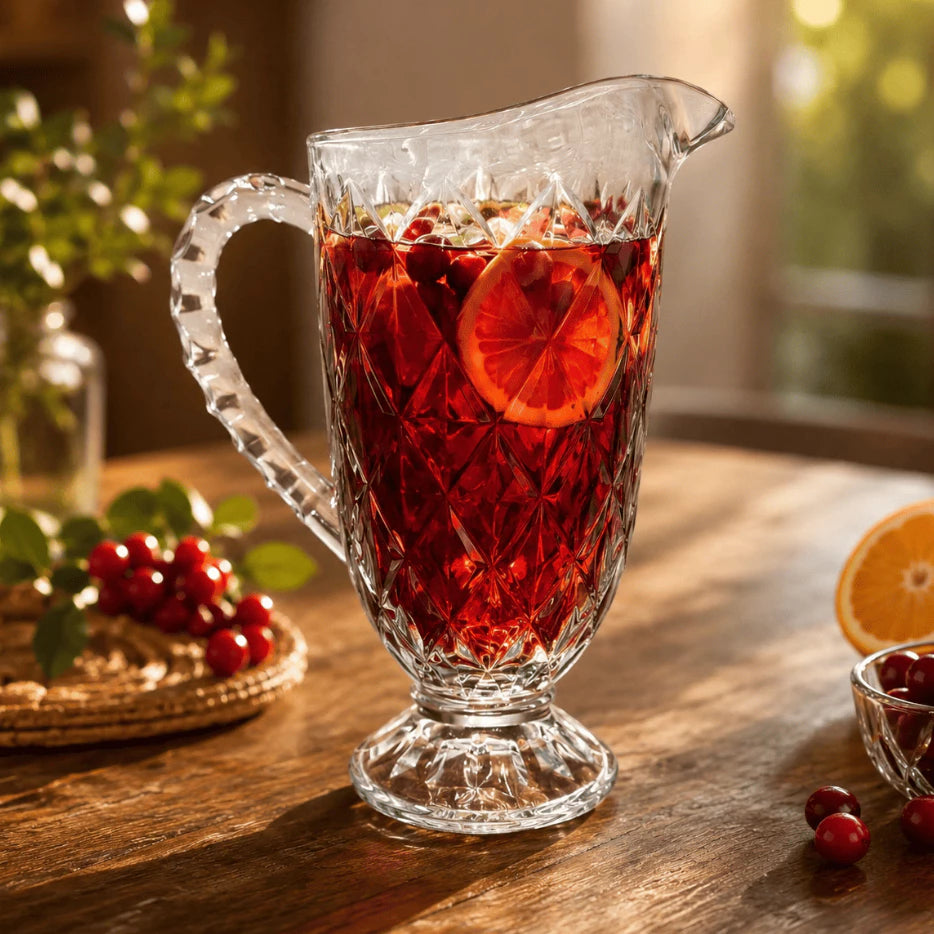 Jarra de Vidro Diamond 1,2L – Elegância e Sofisticação para Servir Bebidas com Estilo