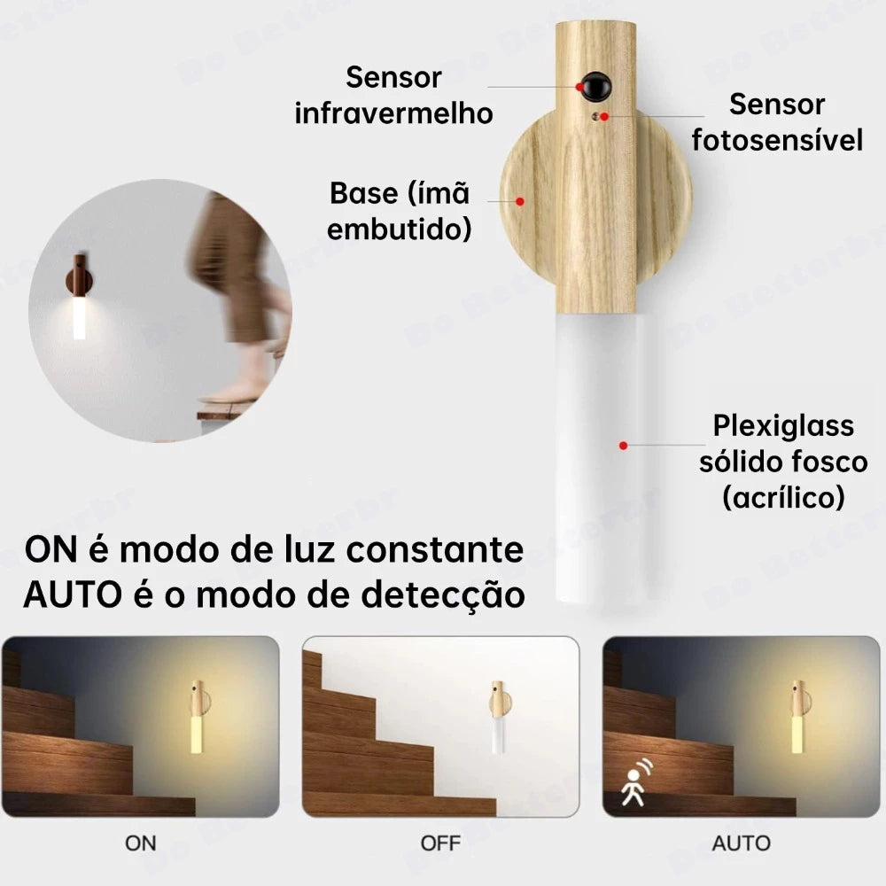 Luminária Bastão Portátil Recarregável