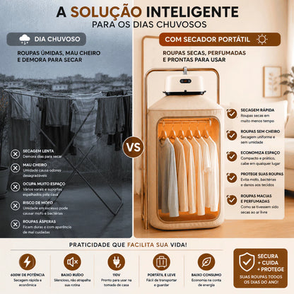 Secadora de Roupas Elétrica Portátil
