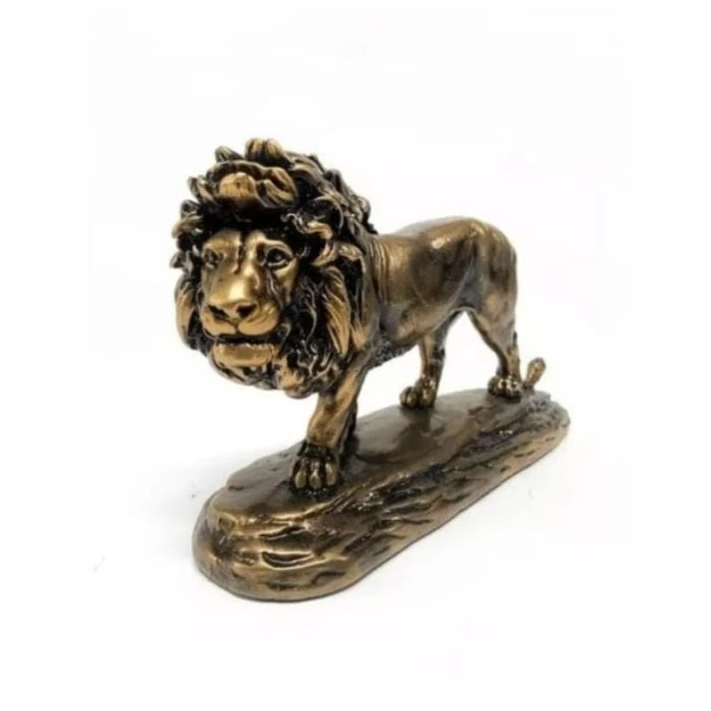 Escultura Leão Gold Housee