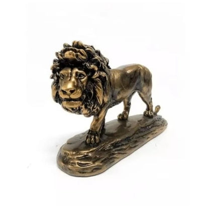 Escultura Leão Gold Housee