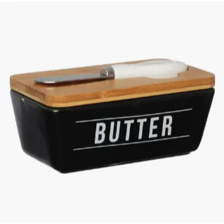 Manteigueira de Porcelana com Faca