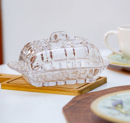 Manteigueira De Vidro Cristal Housee