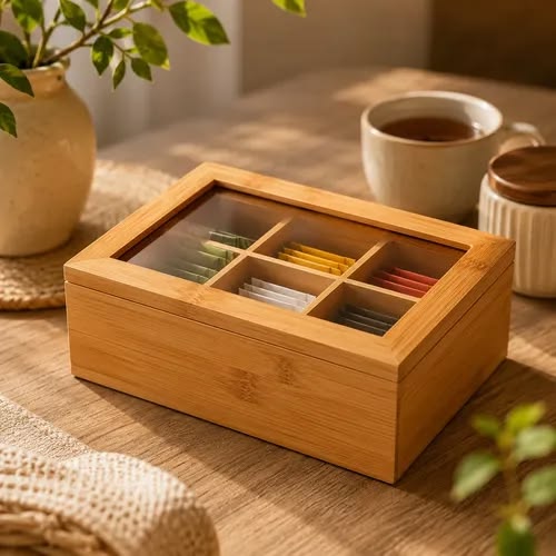 Caixa Organizadora Decorativa Multiuso Bambu
