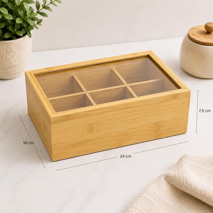 Caixa Organizadora Decorativa Multiuso Bambu