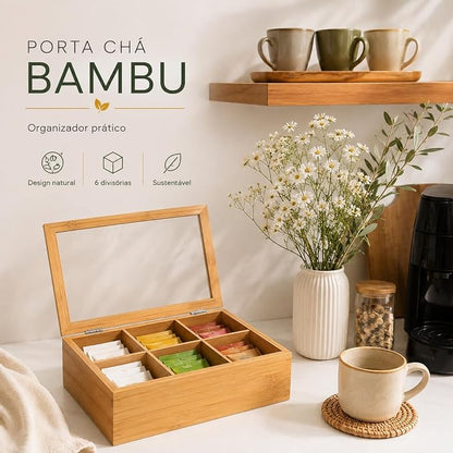 Caixa Organizadora Decorativa Multiuso Bambu