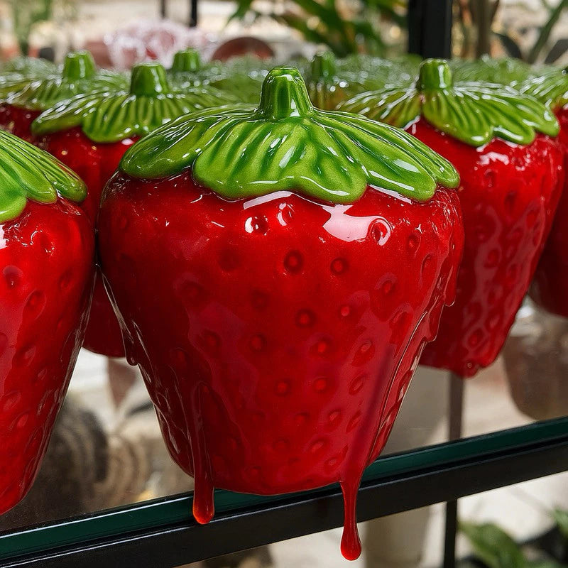 Compoteira Morango Cerâmico
