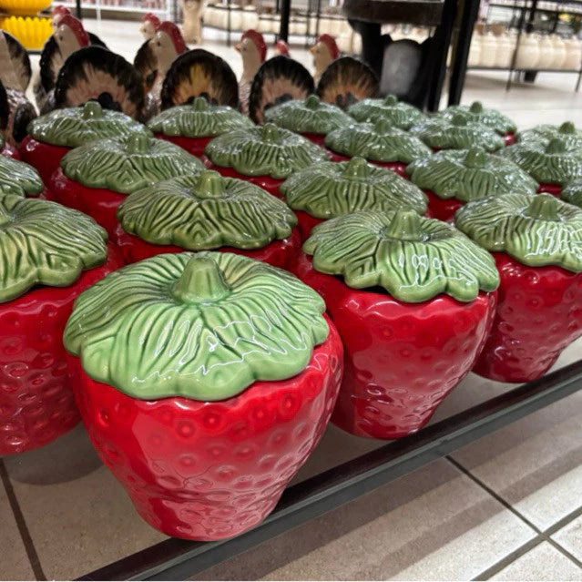 Compoteira Morango Cerâmico