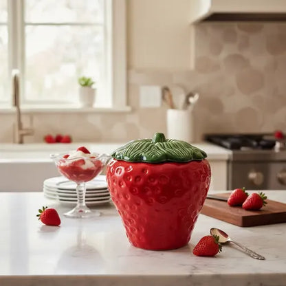 Compoteira Morango Cerâmico