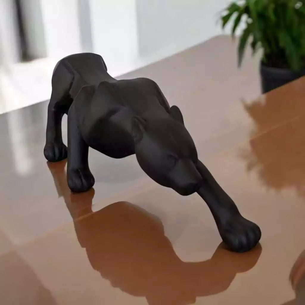 Escultura Pantera Cerâmica
