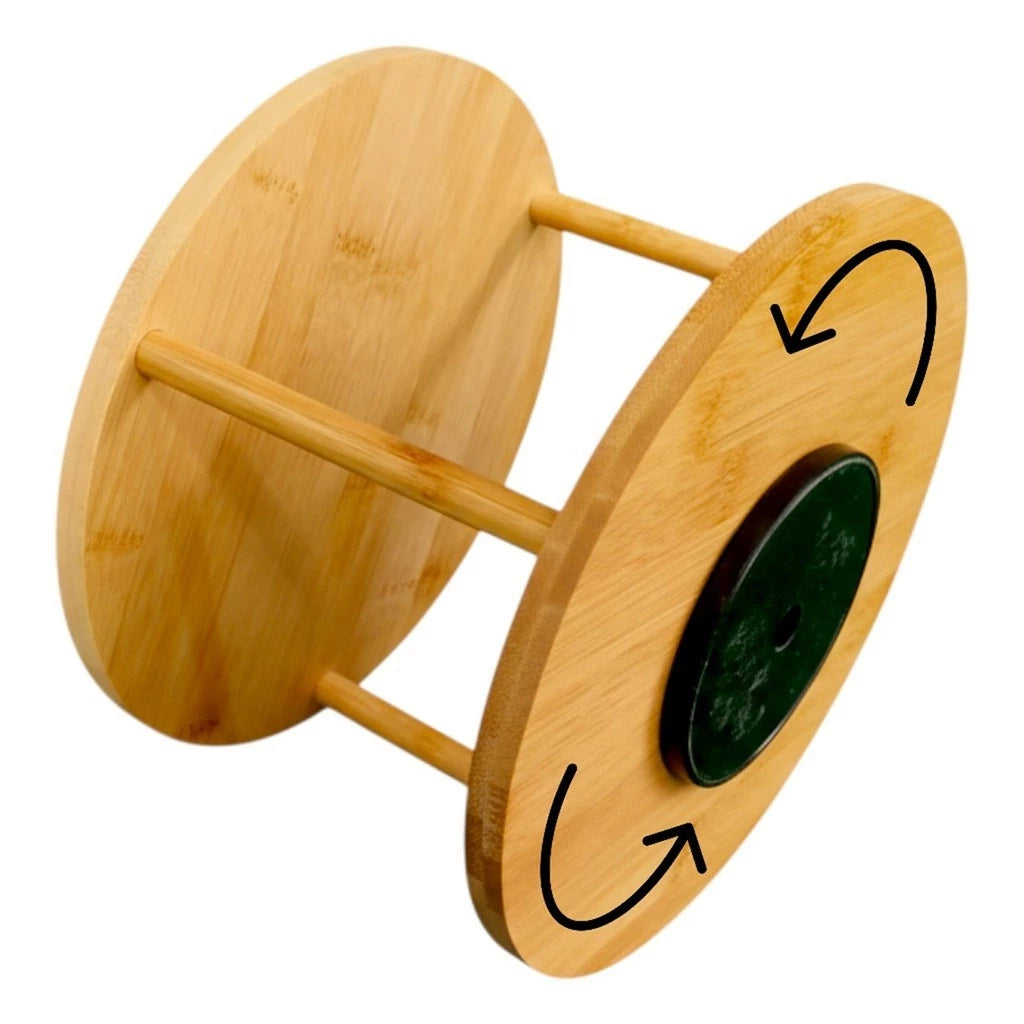 Organizador Giratório de Bambu 2 Andares