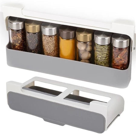 Organizador Porta Temperos Embutido com 6 Potes para Cozinha