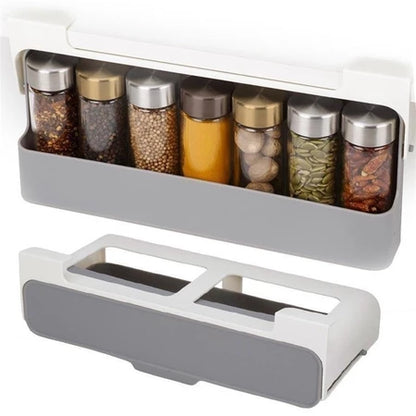 Organizador Porta Temperos Embutido com 6 Potes para Cozinha