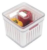 Kit Organizador De Geladeira Multiuso Acrílico Com Tampa