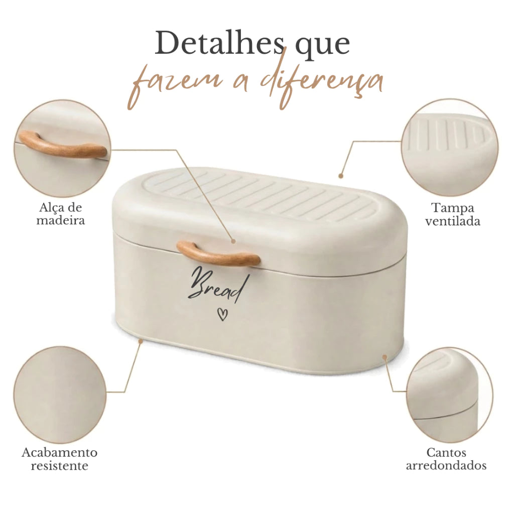 Porta Pão de Metal Housee para Cozinha | Houseethings