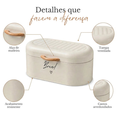 Porta Pão de Metal Housee para Cozinha | Houseethings