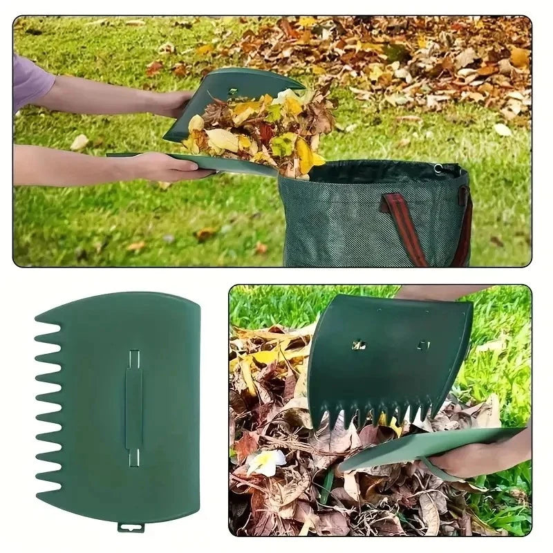 Pá Dupla para Jardinagem Premium – Kit com 2 Peças para Limpeza de Folhas e Jardim